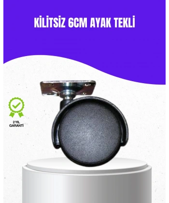 6 cm Kilitsiz Masa Ayağı Tekli Döner Tekerlek