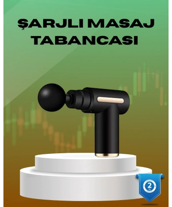 6 Kademeli Kas Masaj Tabancası 4 Başlıklı Güçlü Sessiz Sporcu Masaj Cihazı Şarjlı