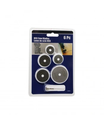 6 PARÇA MİNİ YUVARLAK TESTERE BIÇAKLARI 22-44MM