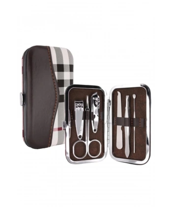 6 Parça Profesyonel Manikür Seti -Tırnak  Makası- Kaş Makas- Cımbız - Törpü Seti