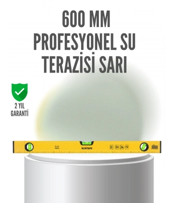 600 mm Su Terazisi Sarı Dayanıklı Gövde Hassas Ölçüm