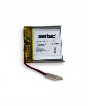 602626 3.7V 400mAh Li-Polymer Pil (Devreli/1.5A)