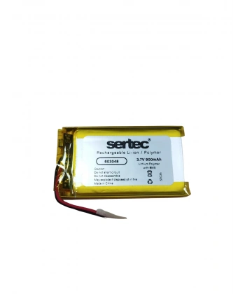 Sertec 603048 3.7V 900 MAh Li-Polymer Pil (Devreli/1.5A)