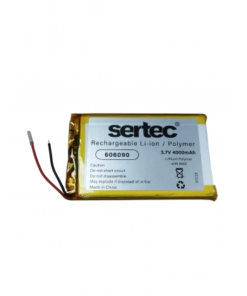 Sertec 606090 3.7V 4000mAh Li-Polymer Pil (Devreli/1.5A)