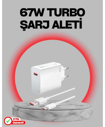 67 Watt Turbo Destekli Şarj Cihazı Honor 50 70 90 Uyumlu