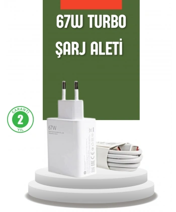 67 Watt Turbo Şarj Cihazı  Redmi Note 10 11 12 Uyumlu