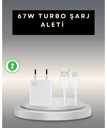 67 Watt Type C Şarj Adaptörü  Poco X3 X4 X5 Pro Uyumlu