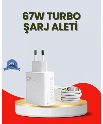 67 Watt Ultra Hızlı Şarj Adaptörü  Redmi 9 10 12C Uyumlu