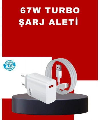 67 Watt Yüksek Güç Şarj Adaptörü  Mi 10 Mi 11 Mi 12 Uyumlu