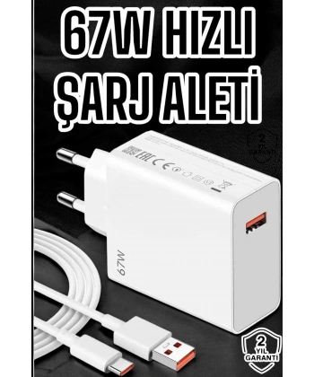 67W Şarj Aleti Turbo Hızlı Type-C Şarj
