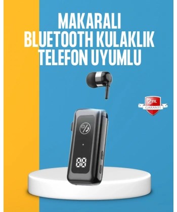 Dijital Ekranlı ve Hızlı Şarjlı Bluetooth 5.2 Makaralı Kulaklık