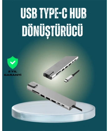 USB‑C Çoklu Bağlantı Merkezi – 5 Gbps, 100‑240 V, Sağlam Eloksal Tasarım