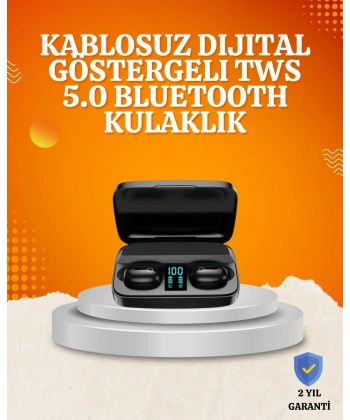 1800 mAh Güçlü Şarj Kutusu ile Bluetooth Kulaklık Seti