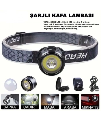 7 MOD ŞARJLI KAFA VE KAMP LAMBASI WATTON WT-618