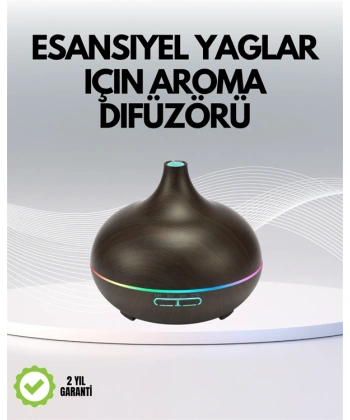 7 Renk Işıklı Ultrasonik Hava Difüzörü – Sessiz ve Güvenli Kullanım