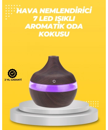 7 Renk LED Işıklı Ultrasonik Aroma Difüzör 300 ml