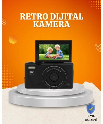 75MP 5K Video Destekli Dijital Kamera 18x Zoom Çok Eksenli Stabilizasyon