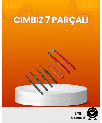7’li Hassas Uçlu Cımbız Seti Antistatik ESD Kaplamalı Profesyonel