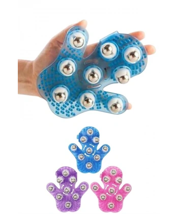 9 Bilyeli El Şeklinde Omuz Bacak Masaj Aleti Masaj Eldiveni Giyilebilir Plastik Vücut Sıkılaştırıcı