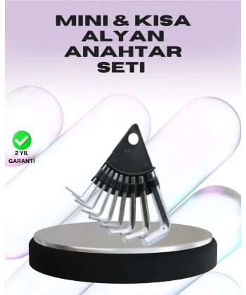 9 Parça Alyan Anahtar Seti Farklı Metrik Ölçü Pratik Taşıma
