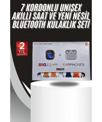 9 Ultra Akıllı Saat 49mm 2inç Ekran 7 Kordonlu ve Bluetooth Kulaklık