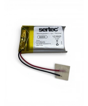 Sertec 902030 3.7V 500 mAh Li-Polymer Pil (Devreli/1.5A)