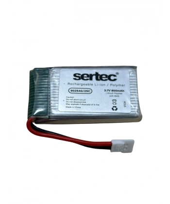 Sertec / 902540 / 3.7V - 800mAh - 25C BEYAZ SOKET