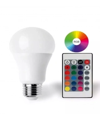 9W E27 RGB ve Beyaz Işık Kumandalı Ampul