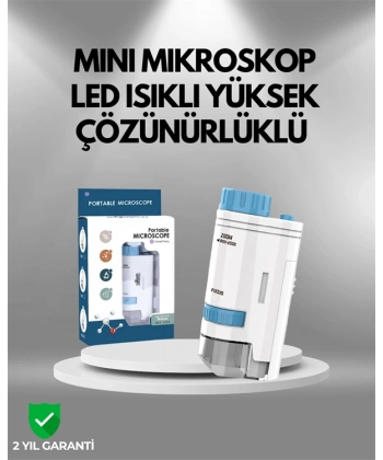 ABS Gövdeli Öğrenci ve Hobi Mikroskobu – Mavi Renk