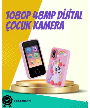 ABS + Silikon Gövdeli Dayanıklı Çocuk Kamerası – Güvenli Malzeme, Şok Emici Tasarım