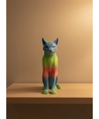 Açık Rainbow Kedi Biblo Modern Salon ve Raf Dekoru