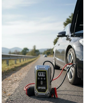 Acil Durum LED Işıklı Akü Takviye ve Hava Kompresörü