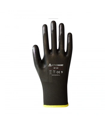 Active NT 101 PU Siyah Nitril Eldiven 10 Numara