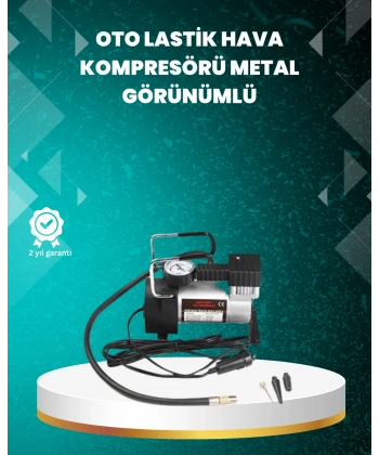 Ağır Hizmet Tipi Oto Kompresör 140 PSI Manometreli