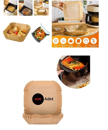 Airfreyer Fritöz Kağıdı Kare XL / XXL 100LÜ