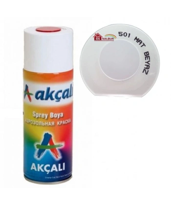 Akçalı Sprey Boya 400 ml 501 Mat Beyaz