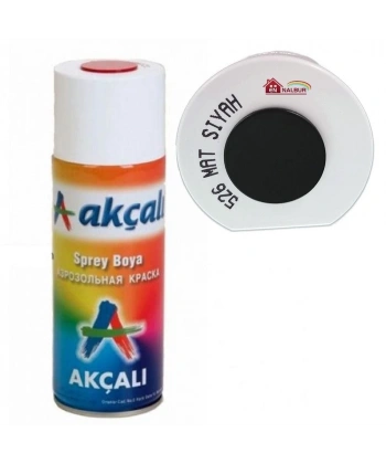 Akçalı Sprey Boya 400 ml 526 Mat Siyah