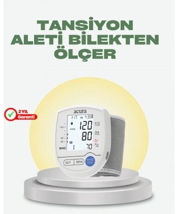 Akıllı Bilek Tansiyon Aleti Hem Şarjlı Hem Pilli Kolay Ölçüm