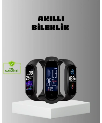 Akıllı Bileklik Adım Sayarlı Kalori Takipli Bildirim Uyumlu IP67