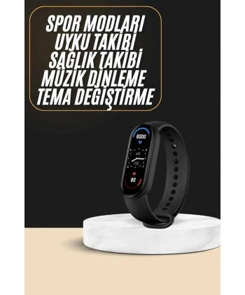 Akıllı Bileklik Android ve İOS Uyumlu Bildirim ve Çağrı Görme Spor Takibi