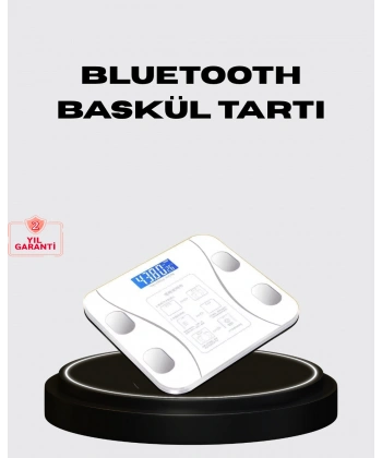Akıllı Dijital Baskül – Bluetooth Bağlantılı, 8 Ölçüm Verili, Akıllı Vücut Analiz Tartısı