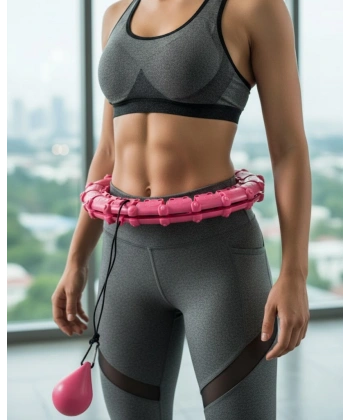 Akıllı Hula Hoop Çemberi 24 Parça Ayarlanabilir Mor Zayıflama Halkası