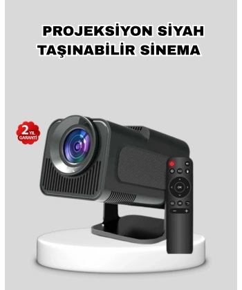 Akıllı Projeksiyon Cihazı HDMI USB Bağlantılı Taşınabilir Enerji Tasarruflu