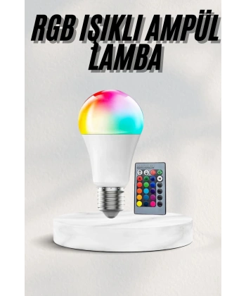 Akıllı RGB Led Ampul Led Uzaktan Kumandalı Renk Değiştiren Ampul