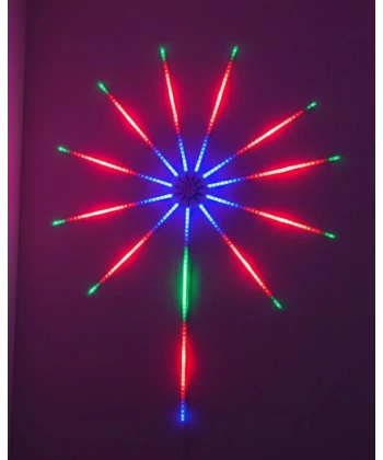 Akıllı RGB LED Havai Fişek Duvar Lambası Kumandalı ve Uygulama Kontrollü