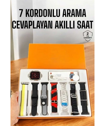 Akıllı Saat 7 Kordonlu Bildirim Görebilen Metal Kordon GPS Özelliği