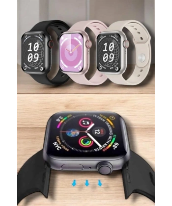 Akıllı Saat Adım Sayar, Kalp Atışı İzleme Dokunmatik Bluetooth Bağlantılı