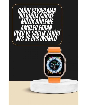 Akıllı Saat Amoled Ekran Bluetooth Bağlantılı Özel Tasarım Unısex