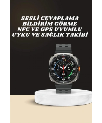 Akıllı Saat Amoled Ekran Bluetooth Bağlantılı Sağlık Takibi GPS Uyumlu
