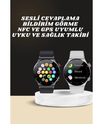 Akıllı Saat Amoled Ekran Bluetooth Bağlantılı Sesli Görüşme Nabız Ölçer